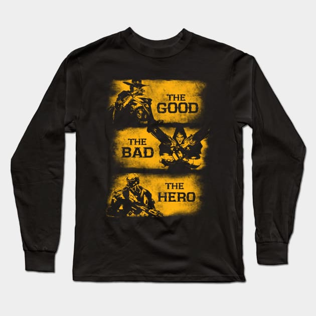 The good, the bad and the hero Long Sleeve T-Shirt by Genesis993